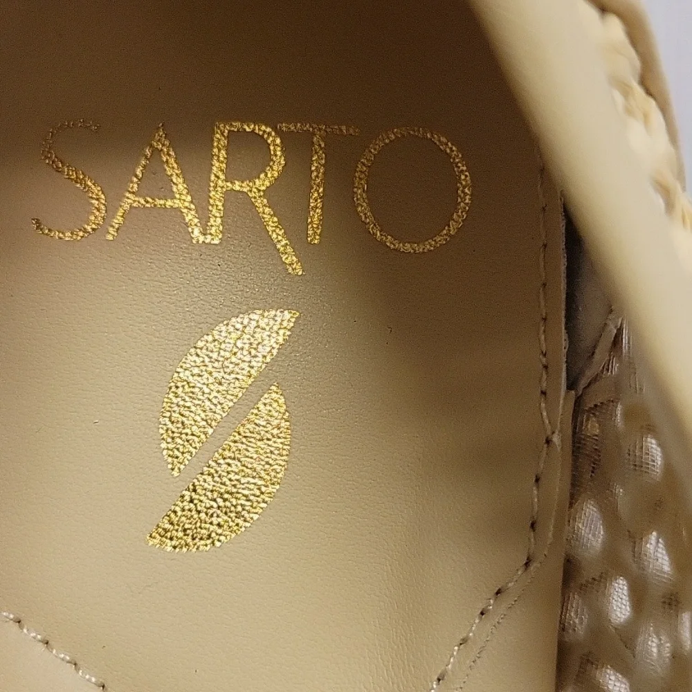 Sarto Woven Slip-On Loafer in Tan Women's 6.5 Office Business School